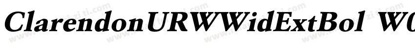 ClarendonURWWidExtBol W01 Obl字体转换